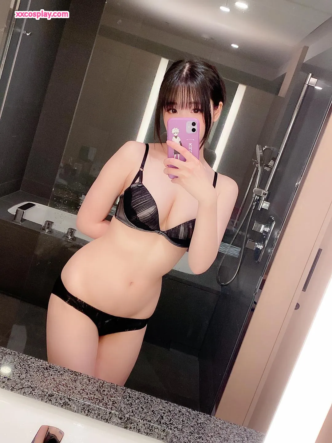 霜月shimo的性感黑内衣